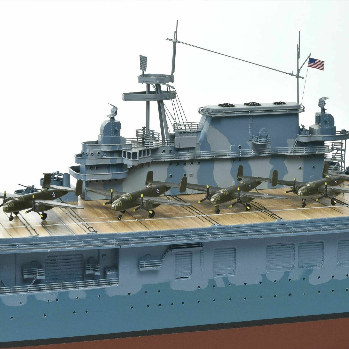 ALDO Military Ships Models US Navy Aircraft Carrier USS Hornet CV-8 Wood Model Military Ship Assembled