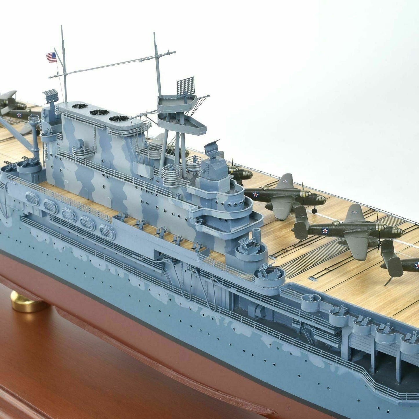 ALDO Military Ships Models US Navy Aircraft Carrier USS Hornet CV-8 Wood Model Military Ship Assembled