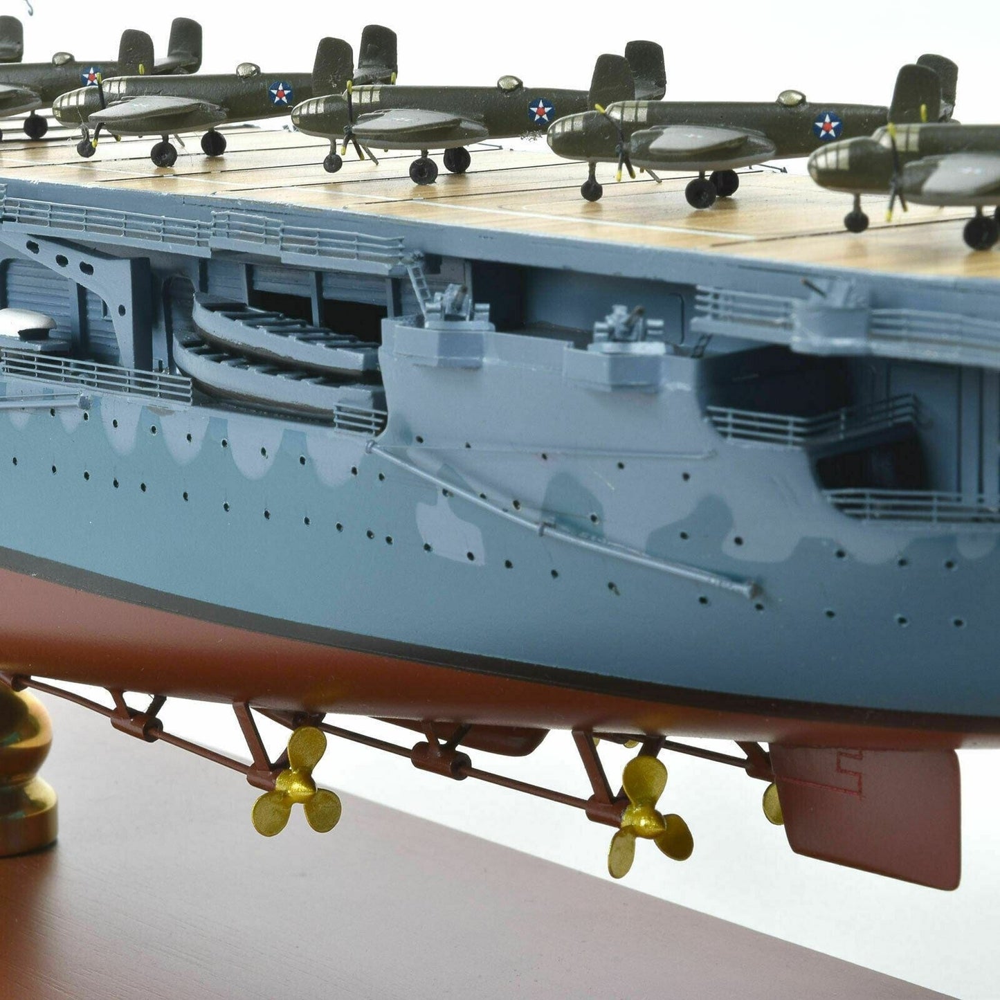 ALDO Military Ships Models US Navy Aircraft Carrier USS Hornet CV-8 Wood Model Military Ship Assembled