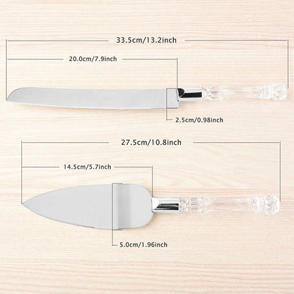 ALDO Party & Celebration > Party Supplies > Party Favors > Wedding Favors New / Stainless steel / knife 13.2 inch long Shavel 10.8 inch long Eligant Laxury Bride and Groom  Bridal Customisable Cake Knife and Shovel Set