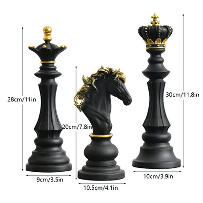 ALDO Party & Celebration > Party Supplies > Party Games Chess Decoration Collection Statues of Black and White King Knight and  Queen