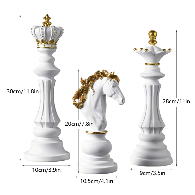 ALDO Party & Celebration > Party Supplies > Party Games Chess Decoration Collection Statues of Black and White King Knight and  Queen
