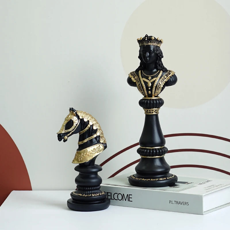 ALDO Party & Celebration > Party Supplies > Party Games G Chess Decoration Collection Statues of Black and White King Knight and  Queen
