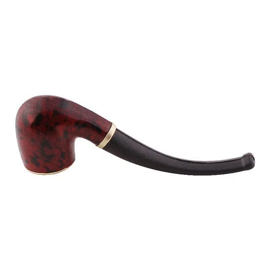 ALDO Smoking Accessories > Ashtrays 107mm Black Resin Curved Vintage Smoking Solid Dry Tobacco Pipe With Accessories (Copy)