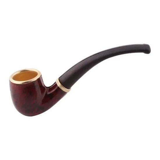 ALDO Smoking Accessories > Ashtrays 107mm Black Resin Curved Vintage Smoking Solid Dry Tobacco Pipe With Accessories (Copy)