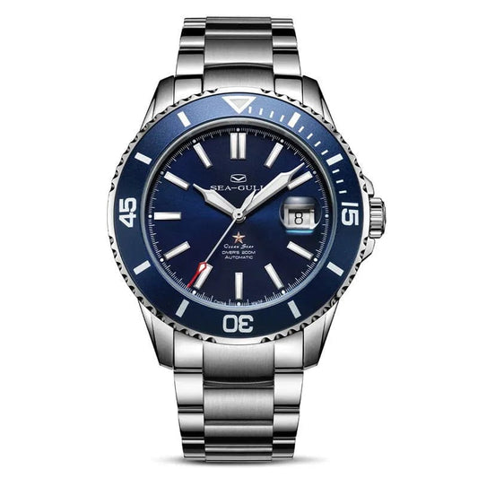 Jaragar Décor > Watches Blue Face Sea- Gull Original Official World Famouse  Man's Luxury Wrist Sport 200m Diving Waterproof Watch Automatic Movement