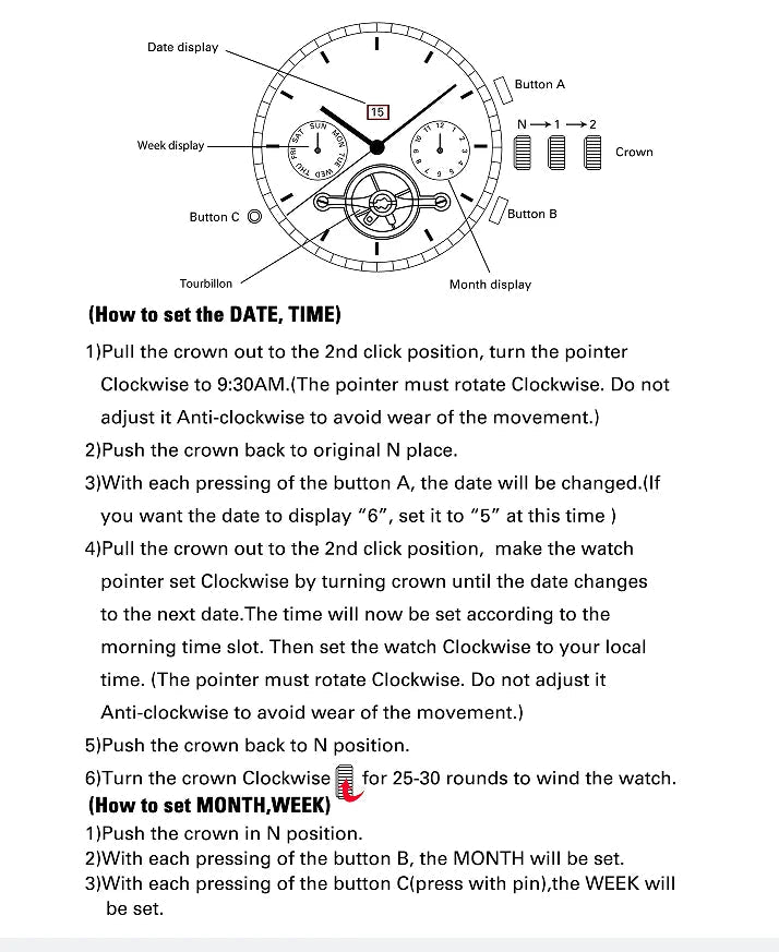 Jaragar Décor > Watches Gold White face Aviator BRTL Man's Luxury Wrist Sport Multifunction Watch Automatic Tourbillion Design Movement Date Day,Week & Month Calendar Waterproof