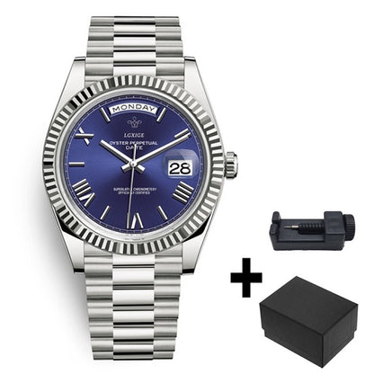 Elegant Rolex Style Luxury Brand Anti Fog Quartz Chronograph Watches for Man Waterproof  Week and Day Display