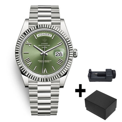 Elegant Rolex Style Luxury Brand Anti Fog Quartz Chronograph Watches for Man Waterproof  Week and Day Display