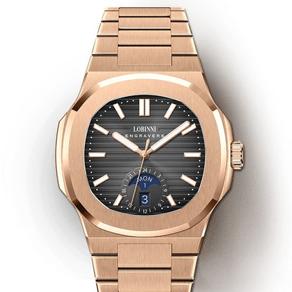 Nautilus Automatic OBLVLO Watches With Multifunctional 50 Miters Water Prooof Luminous Wristwatch For Man by Lobinni Reef Tiger