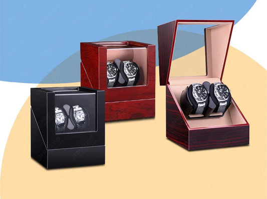 ALDO Apparel & Accessories / Jewelry / Watch Accessories / Watch Winders / Automatic Laxury Double Watch Winder Handmade Battery or DC/AC Operated