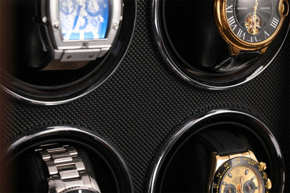 ALDO Apparel & Accessories / Jewelry / Watch Accessories / Watch Winders / Automatic Luxury Four Slots Watch Ultra Quiet Winder Multimode Antimagnetic With LED Lights and USB/DC