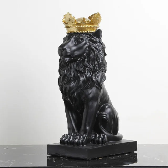 ALDO Artwork Sculptures & Statues Black Lion King Animal Statue  Sculpture