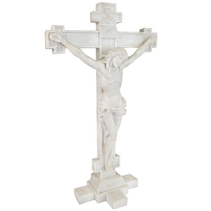 ALDO Artwork> Sculptures & Statues Crucifix  INRI Body of Christ Bonded Marble Statue