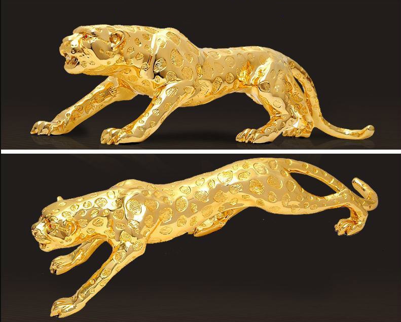 ALDO Artwork Sculptures & Statues Gold and Silver Panther Sculptures