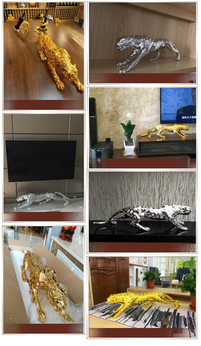 ALDO Artwork Sculptures & Statues Gold and Silver Panther Sculptures