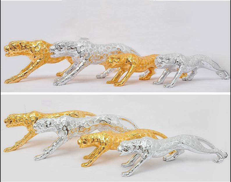 ALDO Artwork Sculptures & Statues Gold and Silver Panther Sculptures