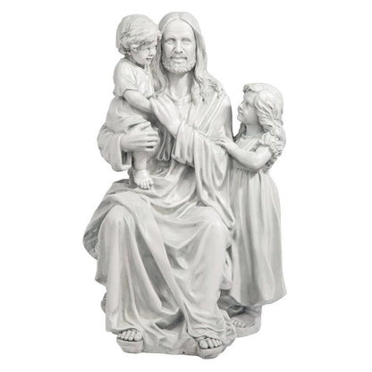 ALDO Artwork Sculptures & Statues Jesus Christ Loves the Little Children Religious Garden Statue by artist Carlo Bronti