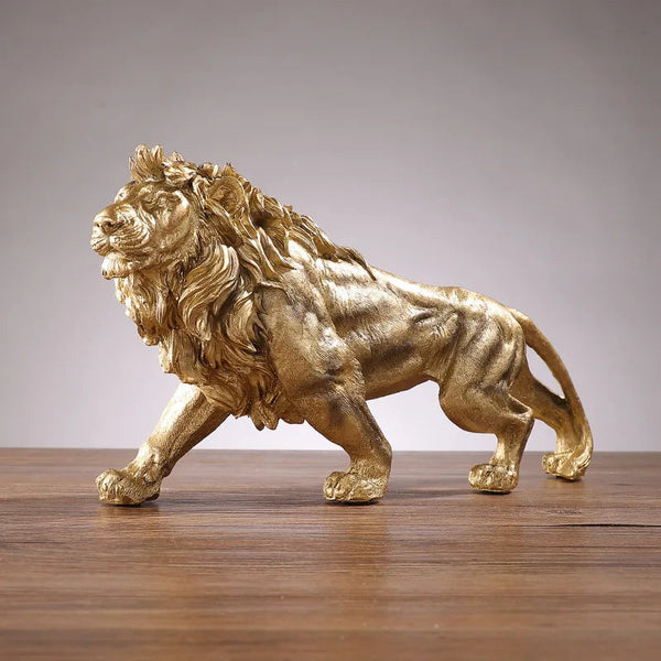 ALDO Artwork Sculptures & Statues Majestic Golden Lion King Statue