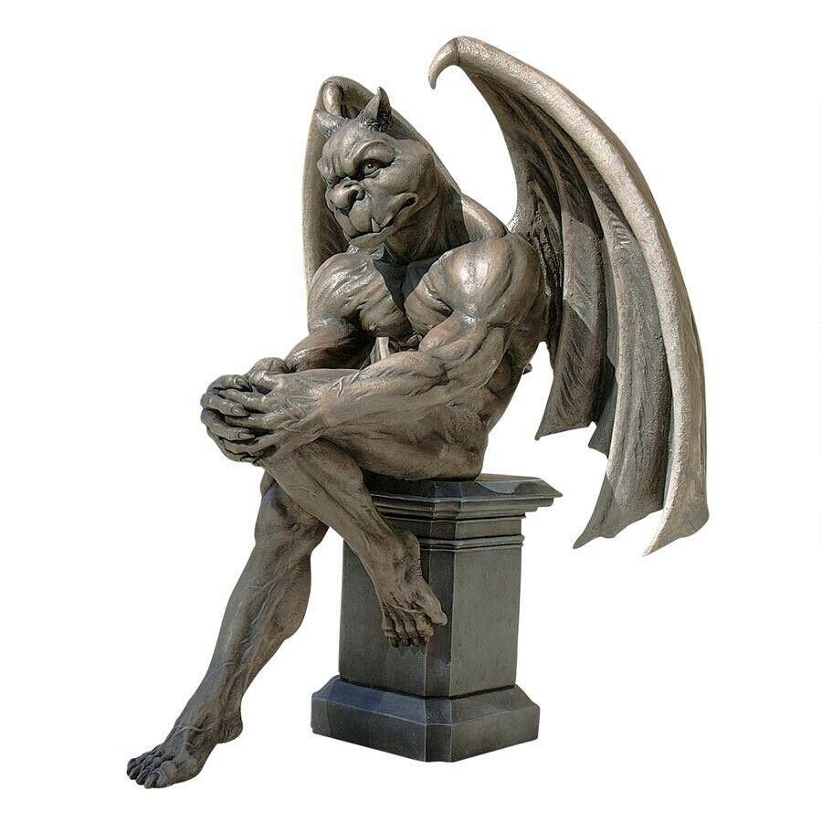 ALDO Artwork Sculptures & Statues Medieval Gargoyle Thinker  Garden Statue