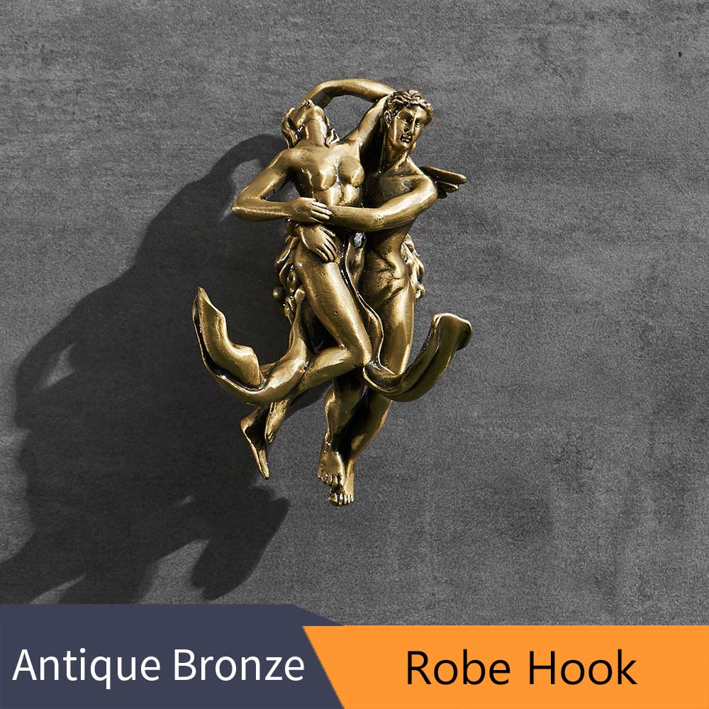 ALDO Bathroom Accessories Robe Hook Romantic Bathroom Hardware Accessories Set Cupid and Psyche Towel Ring and Robe Hook, Toilet Paper Holder Towel Bar Toilet Brush Holder
