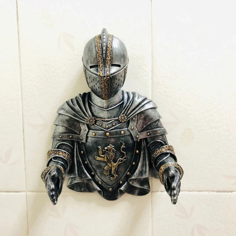 ALDO Bathroom Accessories > Toilet Paper Holders Medieval Statue Italian Knight Toilet Paper Roll Holder Bathroom Wall Mounted