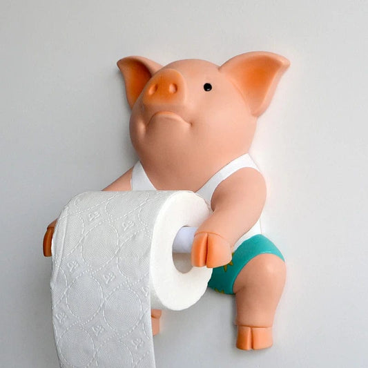 ALDO Bathroom Accessories > Toilet Paper Holders Pig Style Bathroom Toilet Paper Holder Wall Mounted
