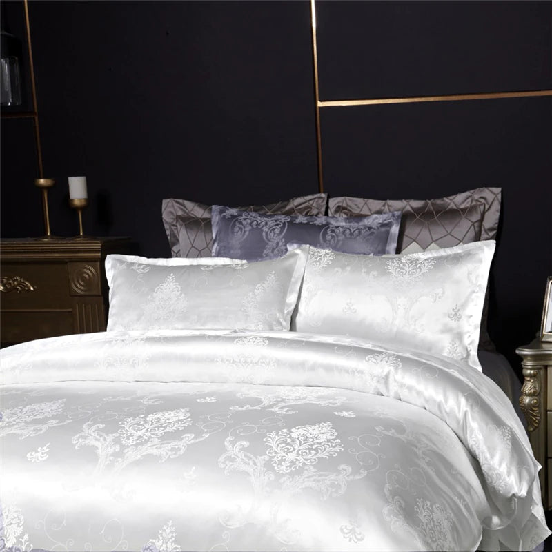 ALDO Bedding >Comforters & Sets Luxury White Palace Quilt Duvet Bedding Set & Pillowcases
