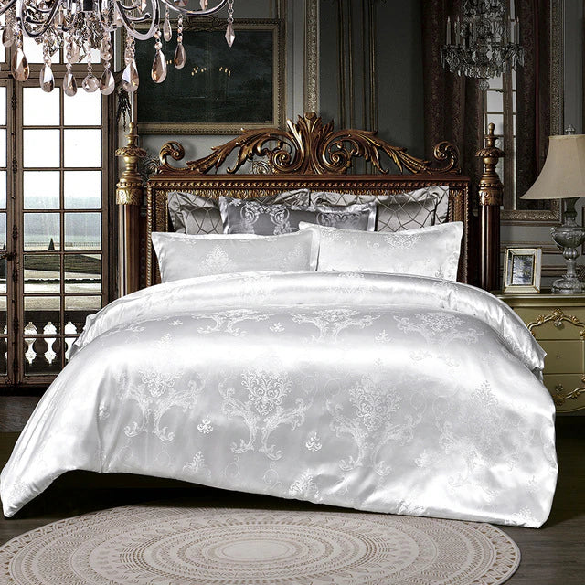 ALDO Bedding >Comforters & Sets Luxury White Palace Quilt Duvet Bedding Set & Pillowcases