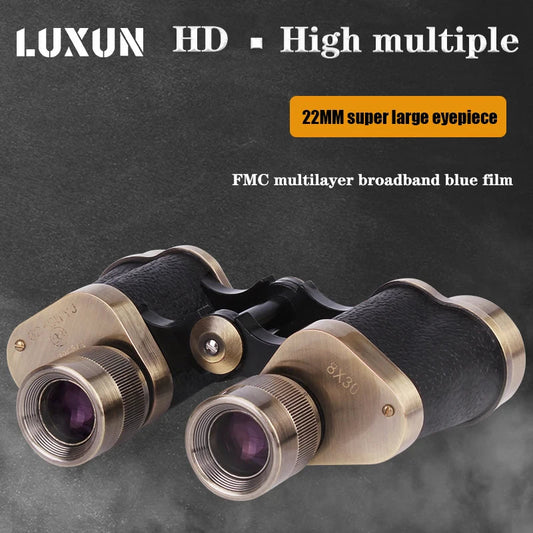 ALDO Binoculars LUXUN 8X30 Military Binoculars HD High Power Low Light Night Vision FMC Broadband Coating BAK4 Prism Pure Copper Powerful Binoculars