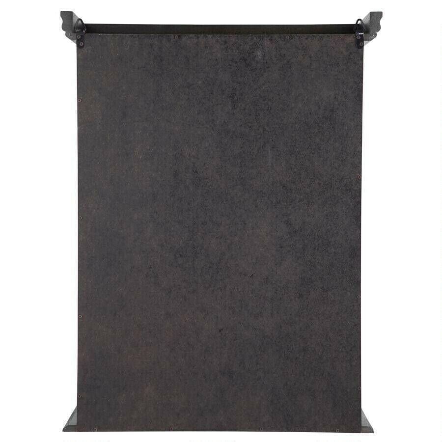 ALDO Cabinets & Storage>Curio Tuscan Country Style Handmade Hardwood Ebony Black Finish Wall Curio Cabinet