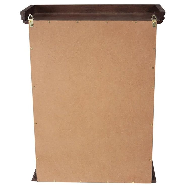 ALDO Cabinets & Storage>Curio Tuscan Country Style Handmade Hardwood Walnut Finish Wall Curio Cabinet