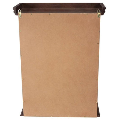 ALDO Cabinets & Storage>Curio Tuscan Country Style Handmade Hardwood Walnut Finish Wall Curio Cabinet