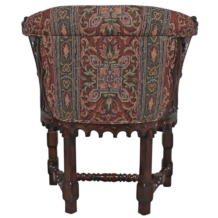 ALDO Chairs 25.5"Wx20.5"Dx33"H. / NEW / wood Gothic Style Solid Mahogany Kingsman Manor Dragon