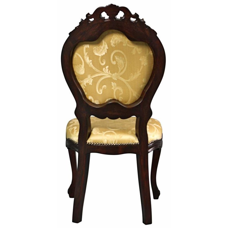 ALDO Chairs 26.5"Wx21"Dx41"H / NEW / wood Baroque Shield Back Hand Carved Solid Mahogany Accent Dining Accent Chairs Set of Two