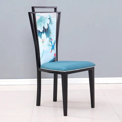 ALDO Chairs 4 Premium Italian Vintage Floral Design  Dining Chairs with Faux Leather By Sillas De Comedor