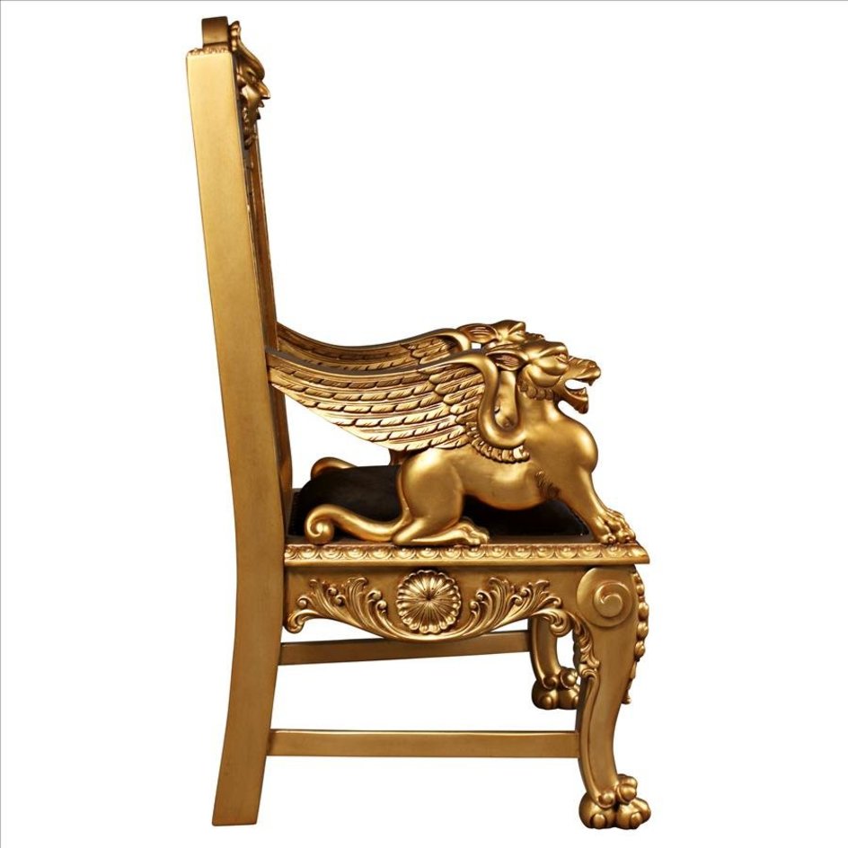 ALDO Chairs Anglo Saxon King Alfred the Great Golden Throne Chair