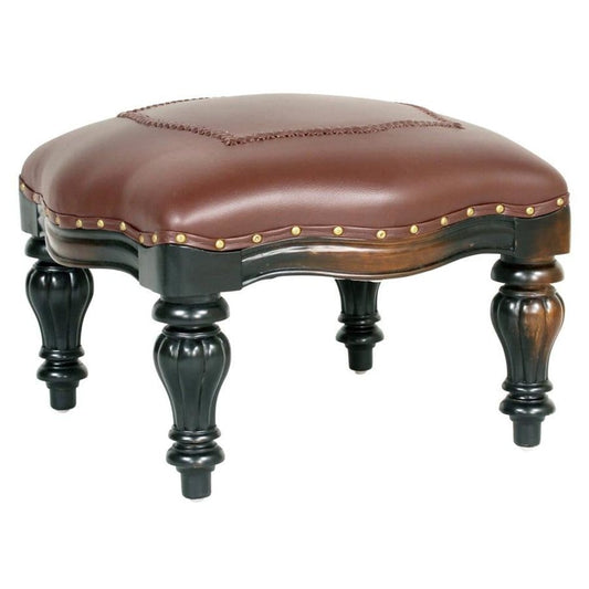 ALDO Chairs > Arm Chairs 20.5"Wx20.5"Dx15"H. / NEW / wood Victorian Style Hand Carved Solid Mahogany Ottoman