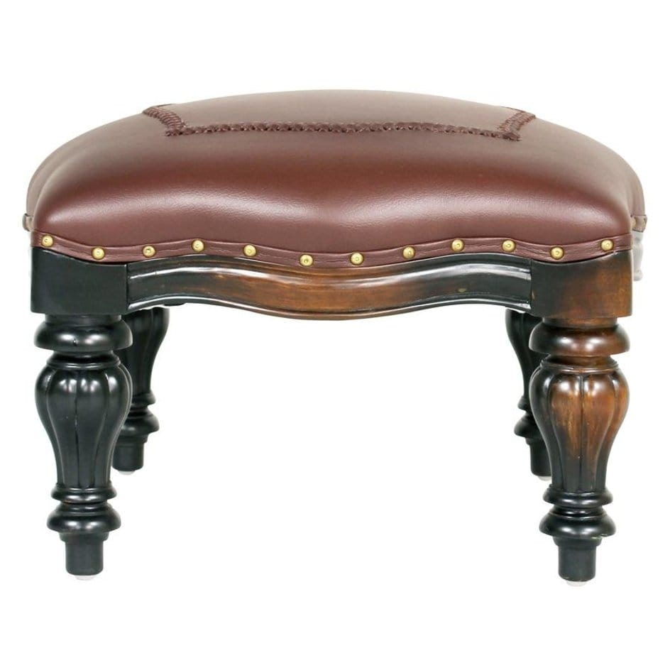 ALDO Chairs > Arm Chairs 20.5"Wx20.5"Dx15"H. / NEW / wood Victorian Style Hand Carved Solid Mahogany Ottoman