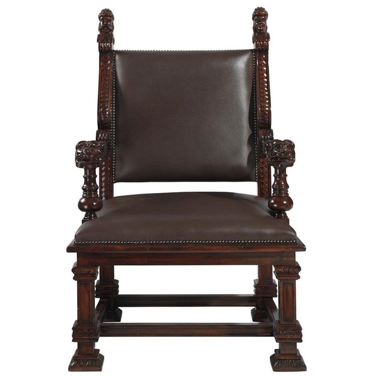 ALDO Chairs > Arm Chairs Victorian Style Lord Cumberland's Hand Carved Mahogany Royal Throne Chair