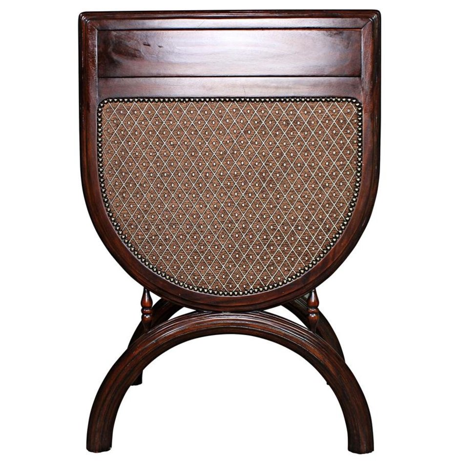 ALDO Chairs Medieval Renaissance Style San Lorenzo Hand Carved Solid Mahogany Cross Frame Armchair