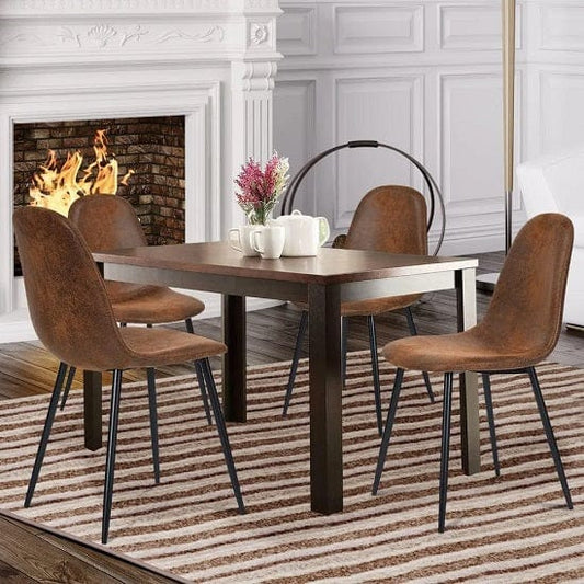 ALDO Chairs Modern  Lounge Kitchen Dining Upholstered Seat Chairs Set of 4