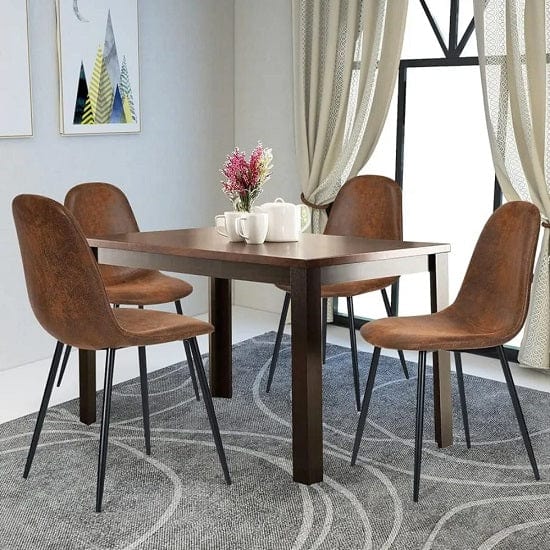 ALDO Chairs Modern  Lounge Kitchen Dining Upholstered Seat Chairs Set of 4