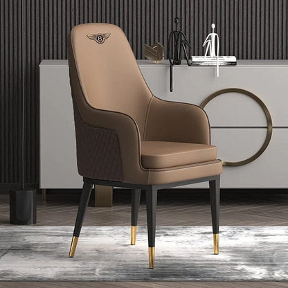 ALDO Chairs Premium Italian Bentley Design Dining Chairs with Faux Leather By Sillas De Comedor