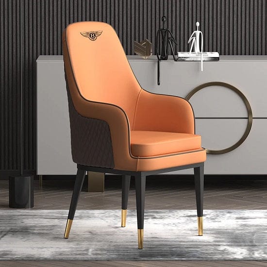 ALDO Chairs Premium Italian Bentley Design Dining Chairs with Faux Leather By Sillas De Comedor