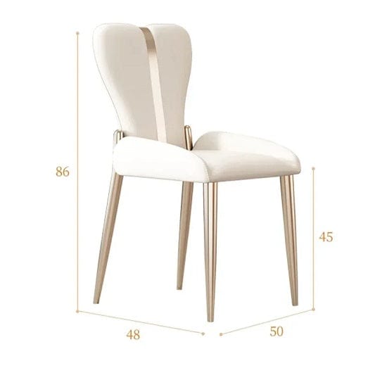 ALDO Chairs Premium Laxury Italian Modern Gold Dining Chairs with Faux Leather By  Muebles