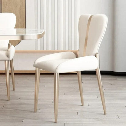 ALDO Chairs Premium Laxury Italian Modern Gold Dining Chairs with Faux Leather By  Muebles