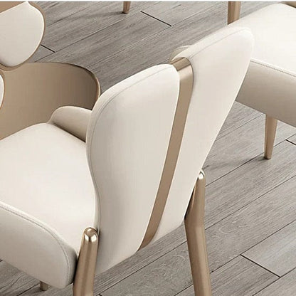 ALDO Chairs Premium Laxury Italian Modern Gold Dining Chairs with Faux Leather By  Muebles
