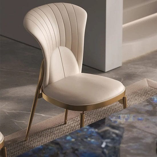 ALDO Chairs Premium Laxury Italian Modern Gold Metal Dining Chairs with Faux Leather By Sillas De Comedor