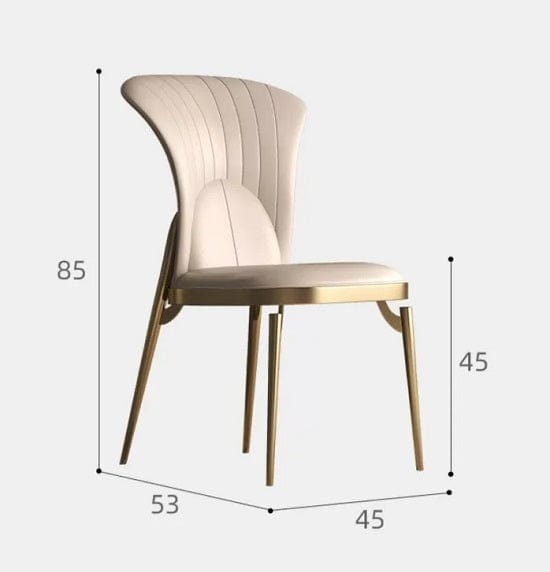 ALDO Chairs Premium Laxury Italian Modern Gold Metal Dining Chairs with Faux Leather By Sillas De Comedor